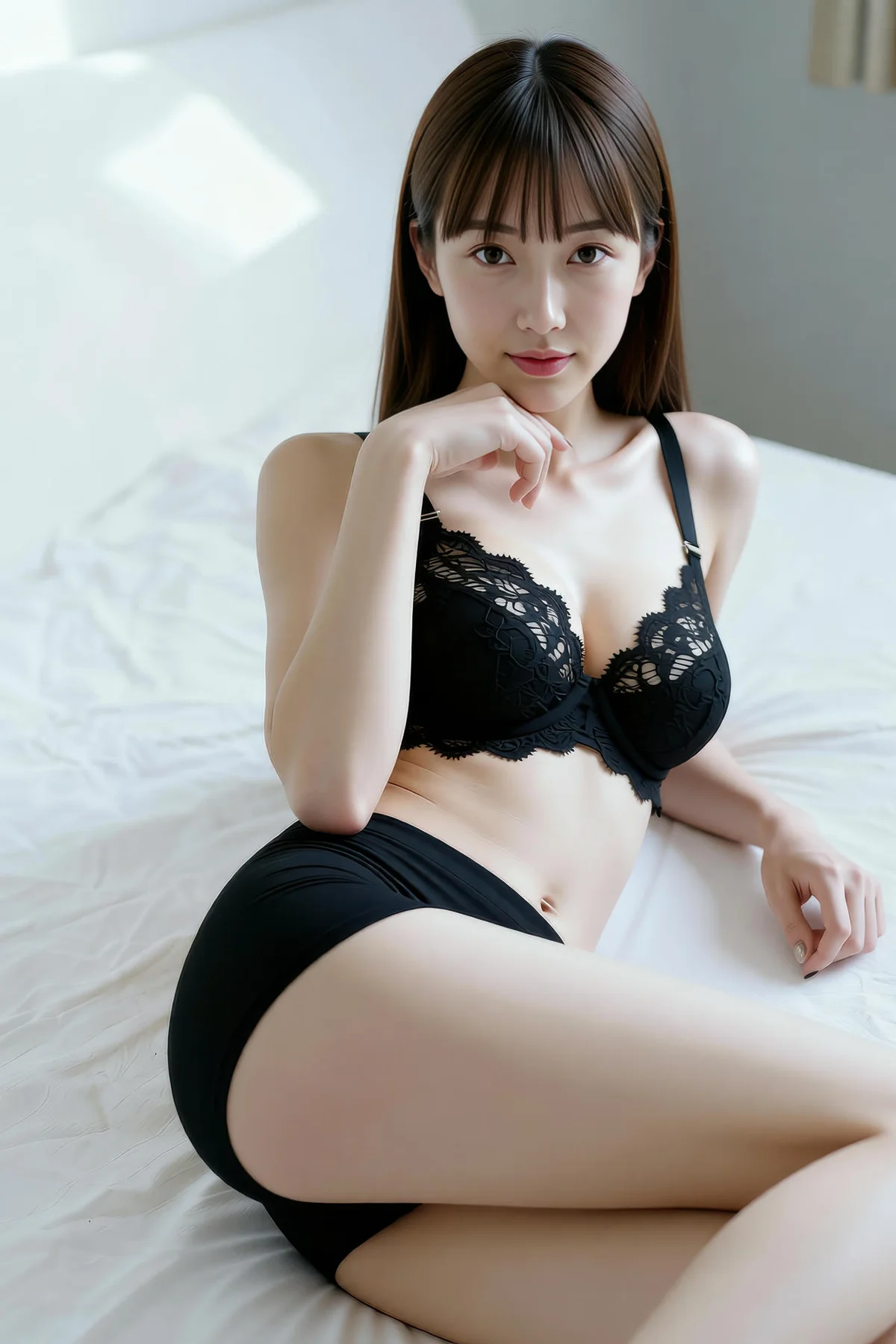 AIG  No.254 婉婉香肩黑色短裤 - 75