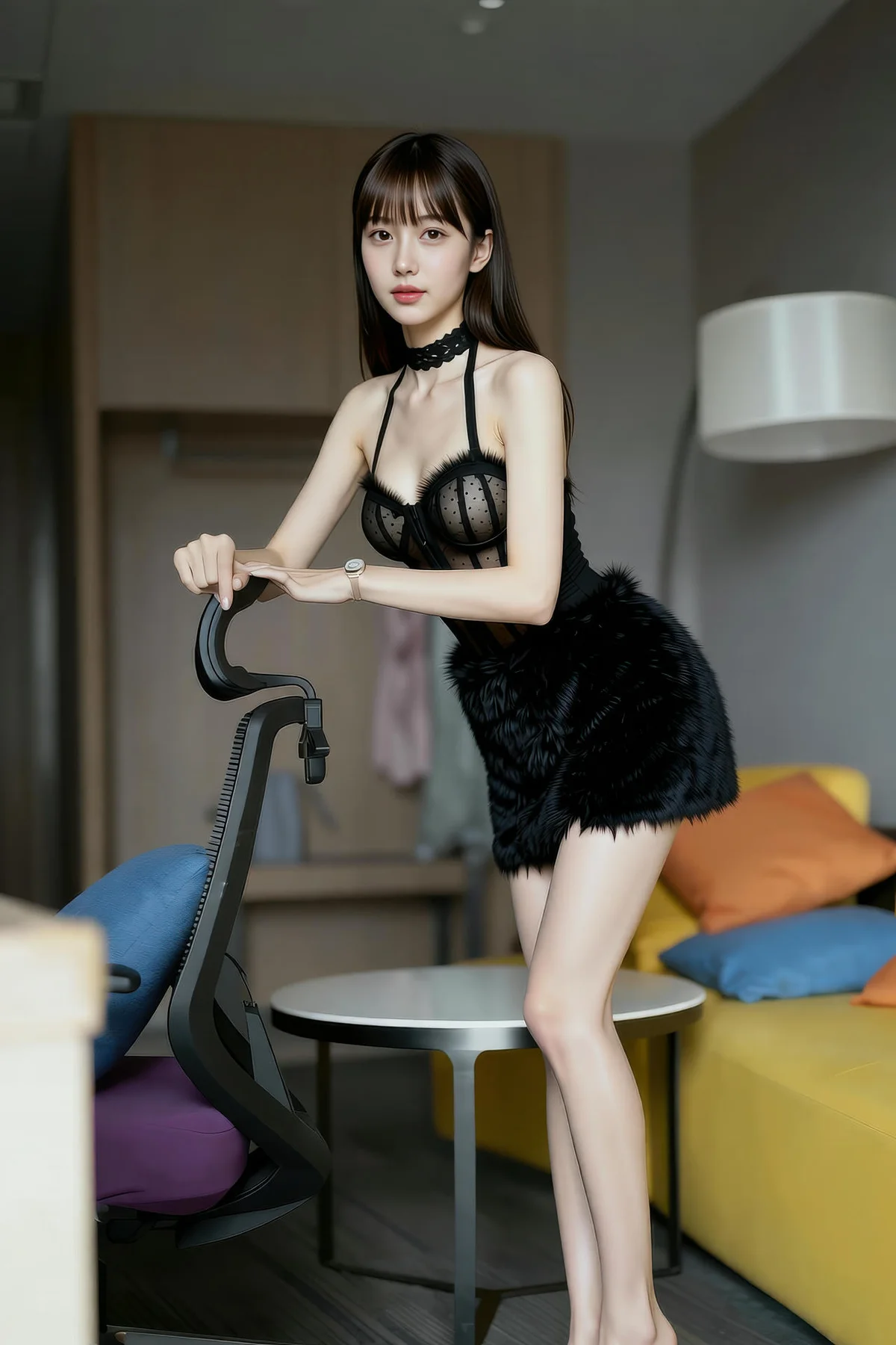 AIG  No.256 婉婉兔毛性感短裙 - 12