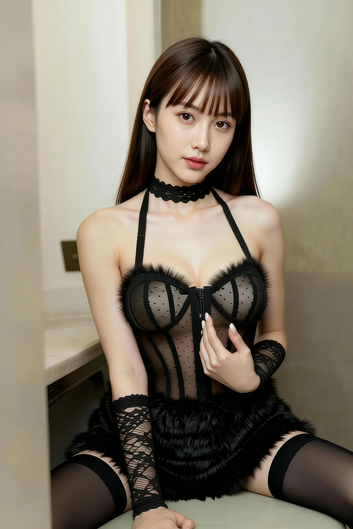 AIG  No.256 婉婉兔毛性感短裙 - 63