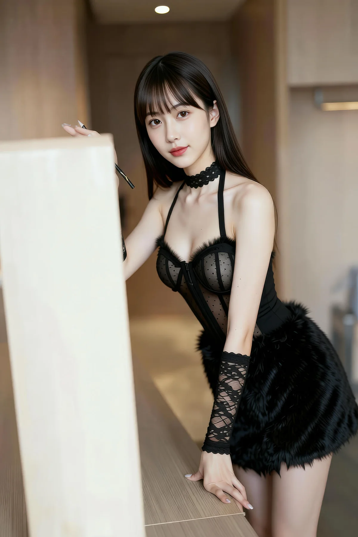 AIG  No.256 婉婉兔毛性感短裙 - 65