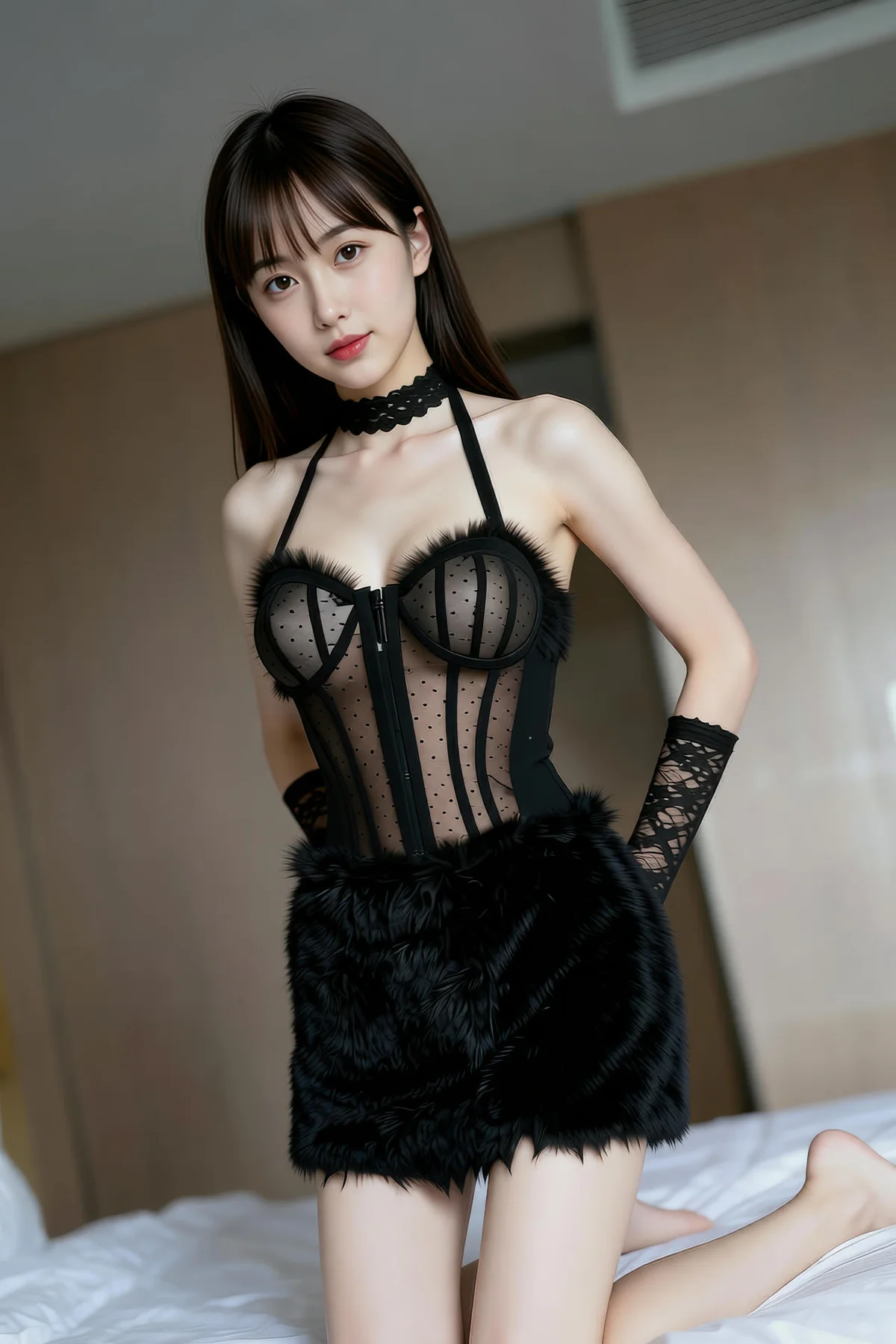 AIG  No.256 婉婉兔毛性感短裙 - 66
