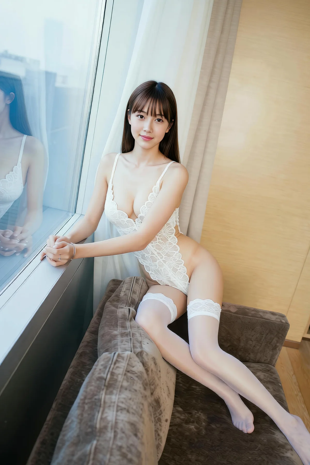 AIG  No.264 婉婉性感白色蕾丝连体衣 - 65