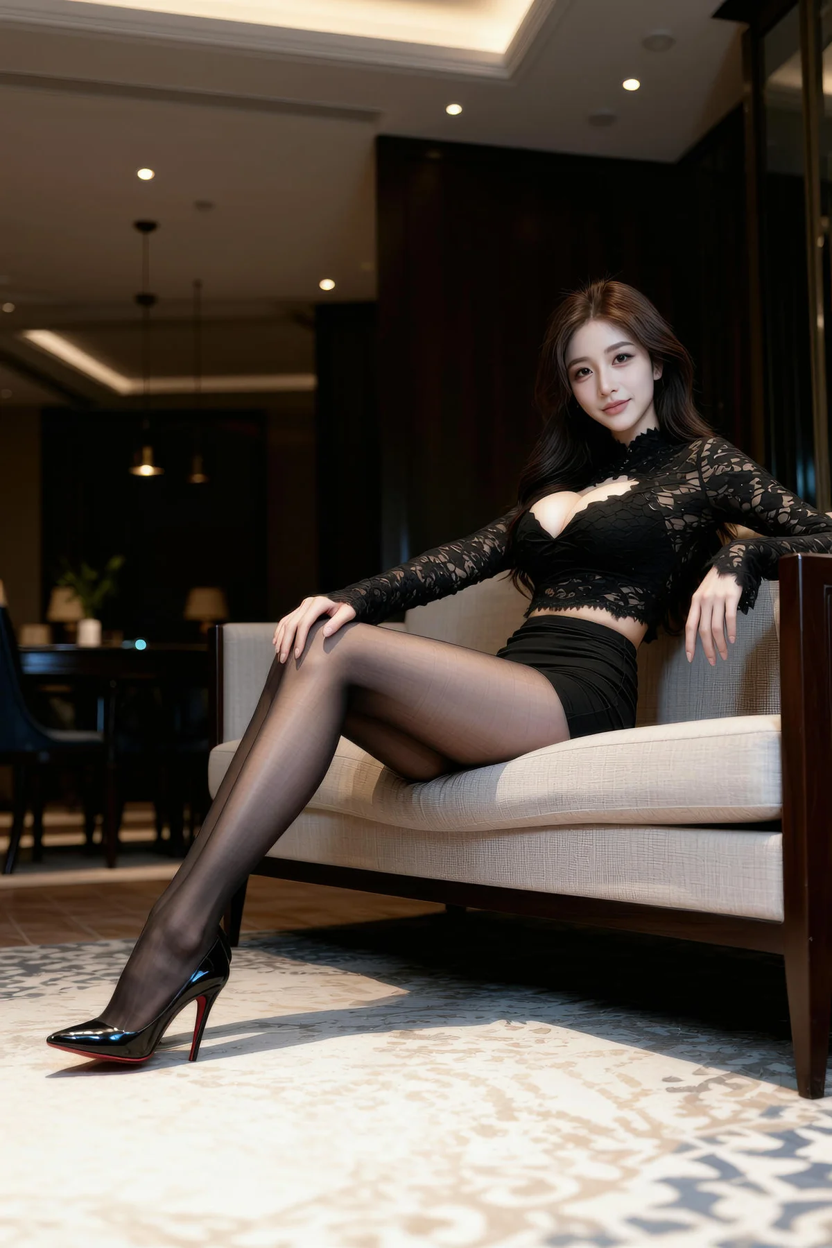 AIG  No.268 糖er黑色蕾丝酥胸美乳 - 44