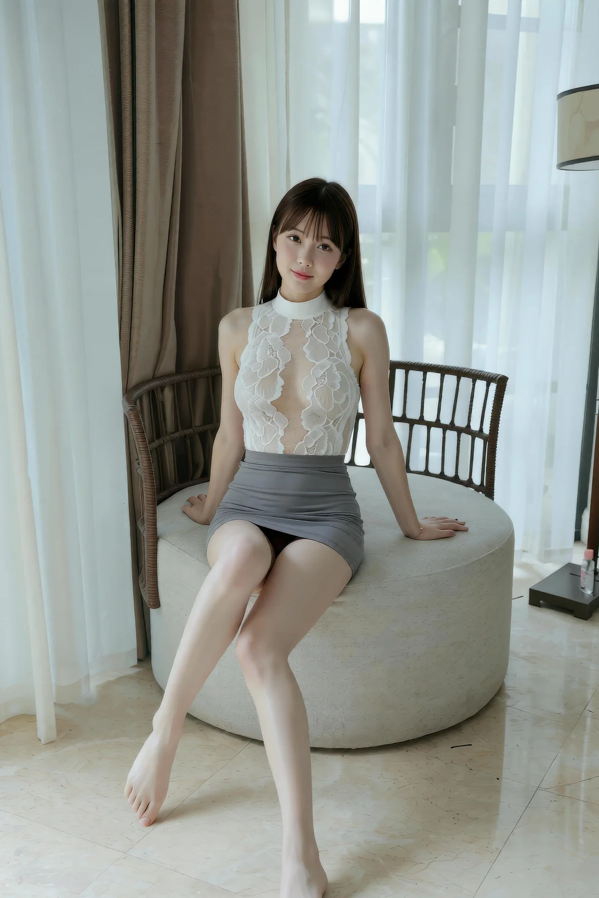 AIG  No.285 婉婉灰色短裙白蕾丝 - 26
