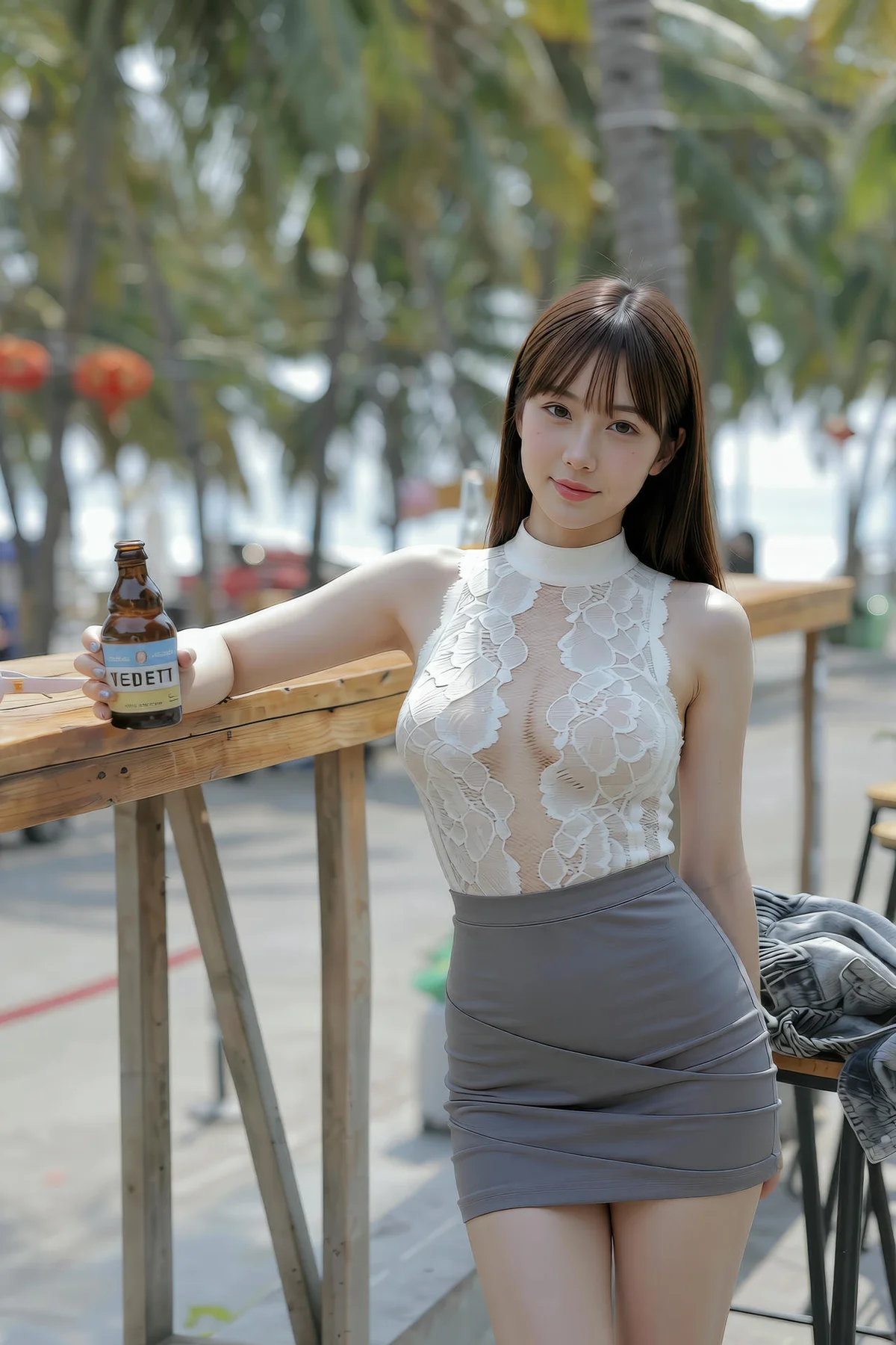 AIG  No.285 婉婉灰色短裙白蕾丝 - 47