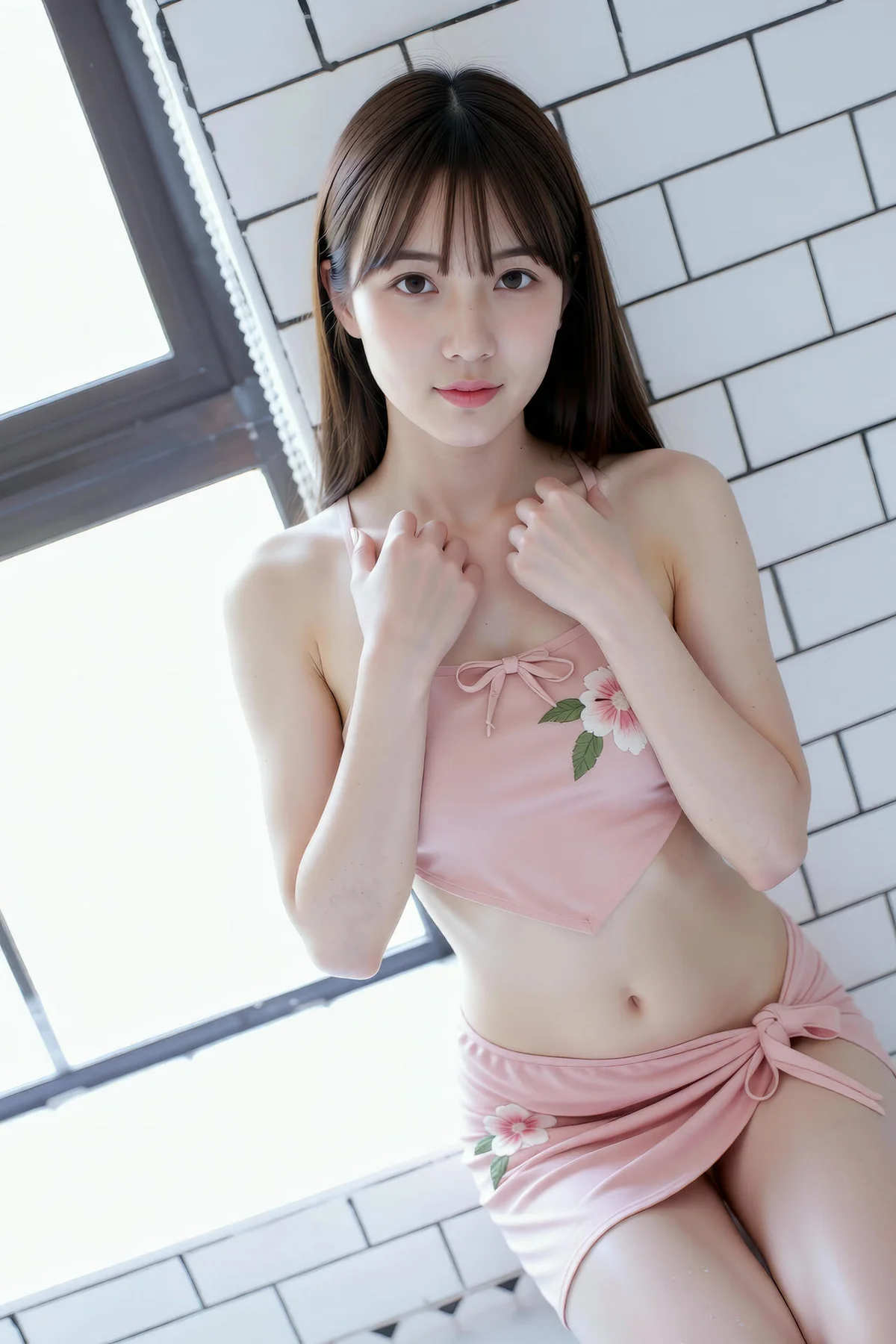 AIG  No.286 婉婉粉色肚兜套装 - 27