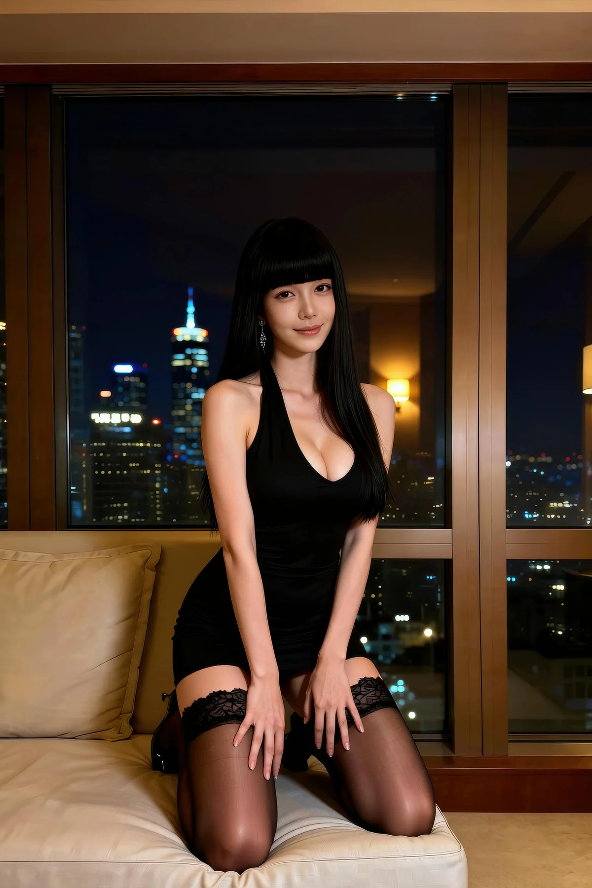 AIG  No.295 九歌lina黑丝吊袜美裙 - 1