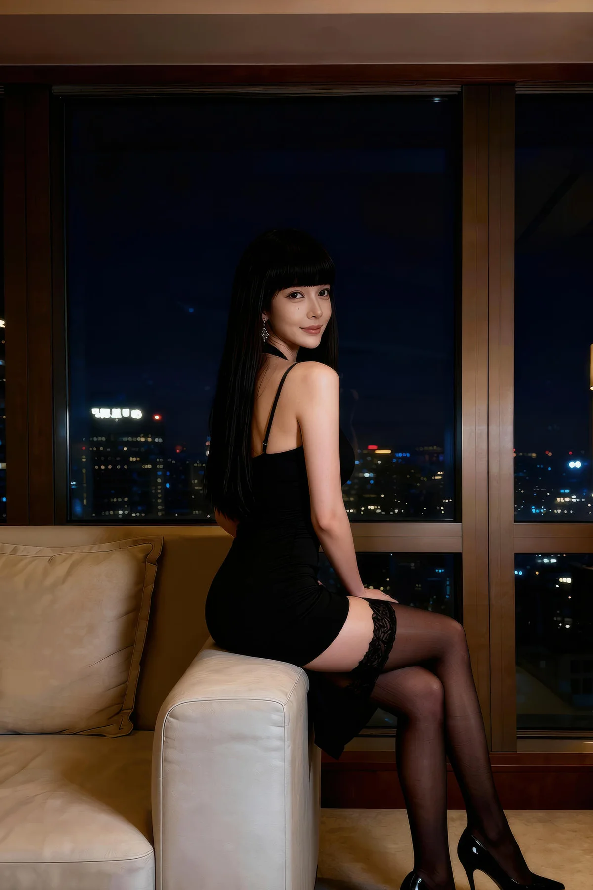 AIG  No.295 九歌lina黑丝吊袜美裙 - 45