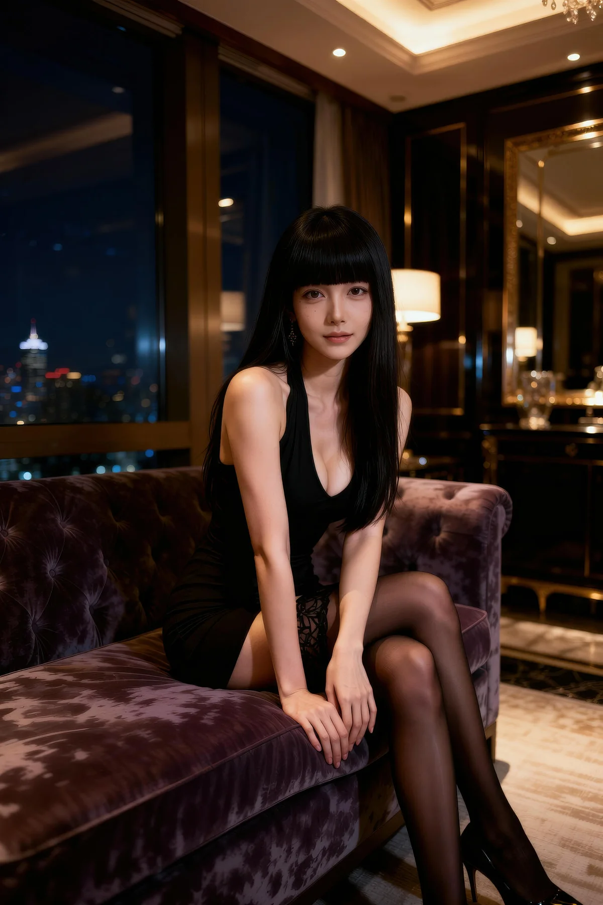 AIG  No.295 九歌lina黑丝吊袜美裙 - 53