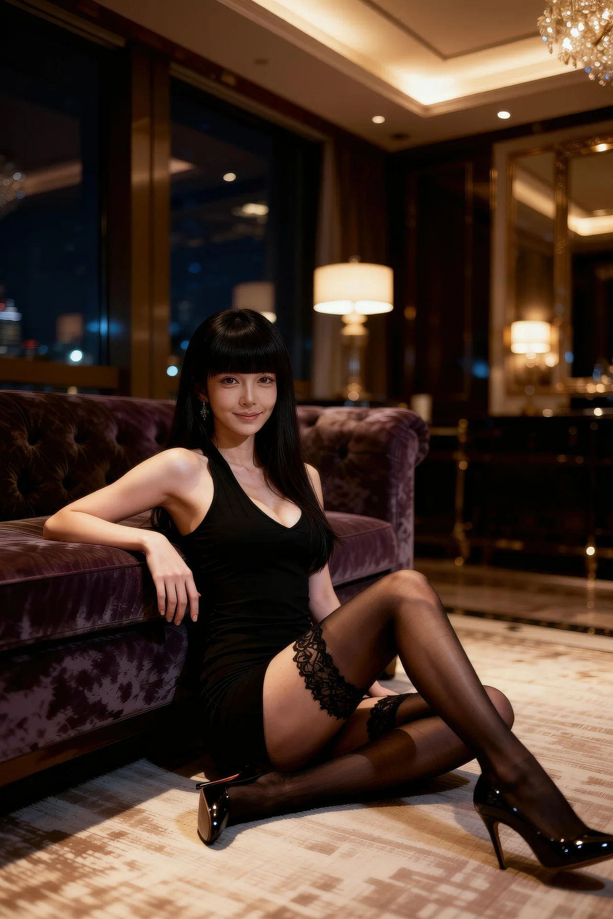 AIG  No.295 九歌lina黑丝吊袜美裙 - 74
