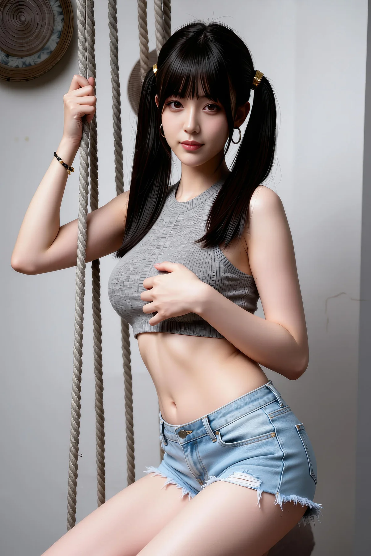 AIG  No.323 柚柚sasa超短牛仔裤写真 - 55