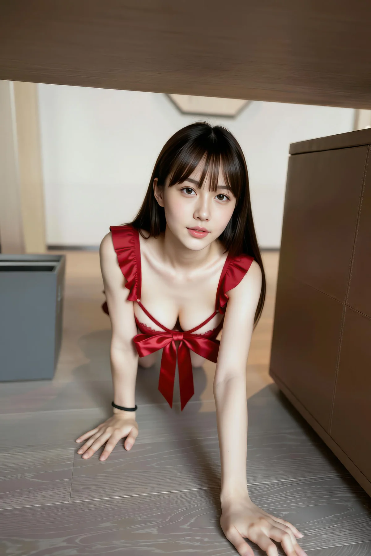 AIG  No.357 婉婉红色蕾丝连体衣 - 16