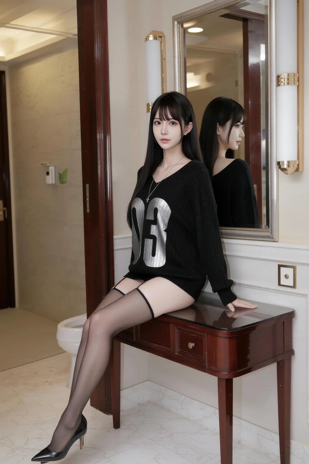 AIG  No.358 芭喜mila香肩黑丝高跟 - 16