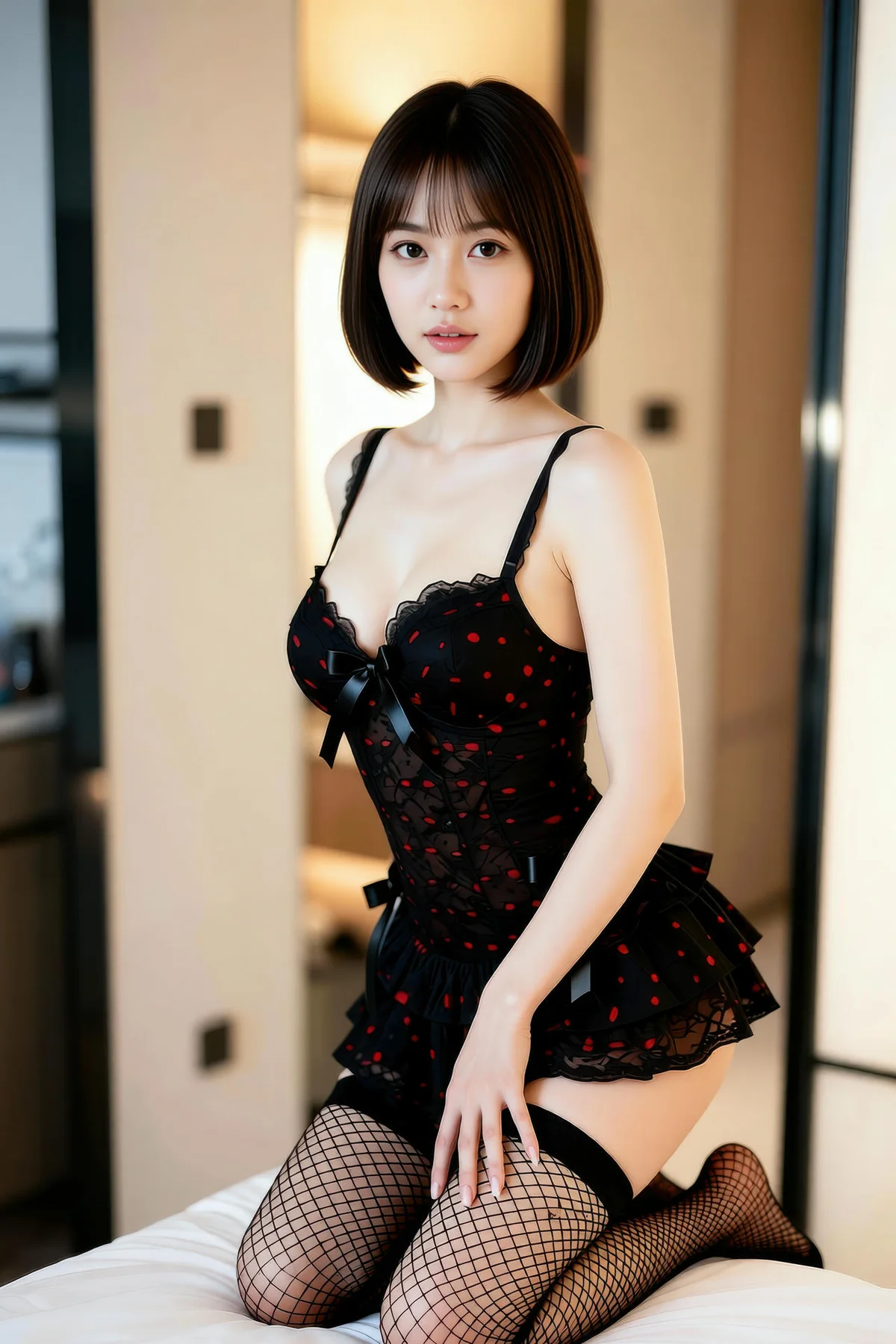 AIG  No.363  小乔黑丝蕾丝短裙 - 19