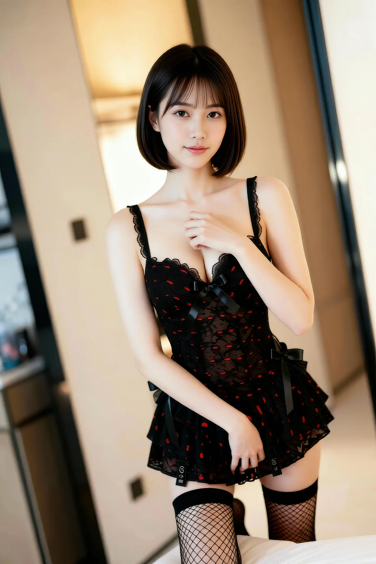 AIG  No.363  小乔黑丝蕾丝短裙 - 21