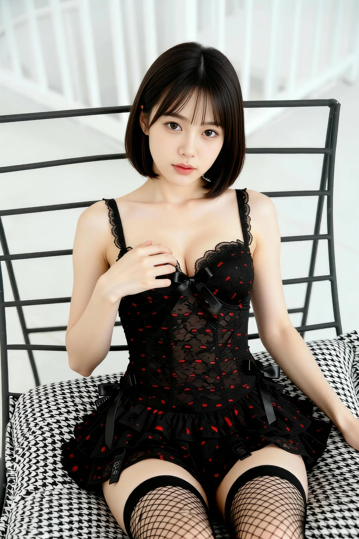 AIG  No.363  小乔黑丝蕾丝短裙 - 43