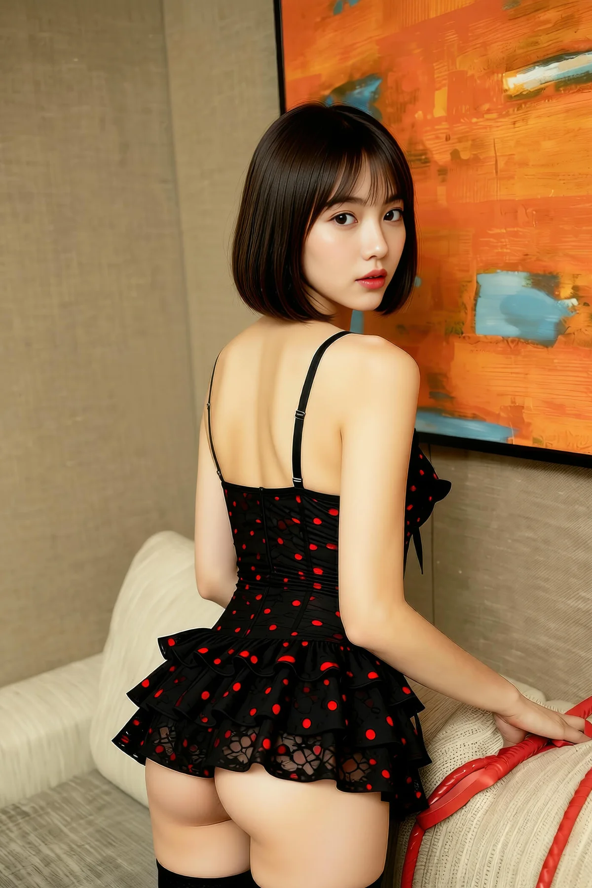 AIG  No.363  小乔黑丝蕾丝短裙 - 71