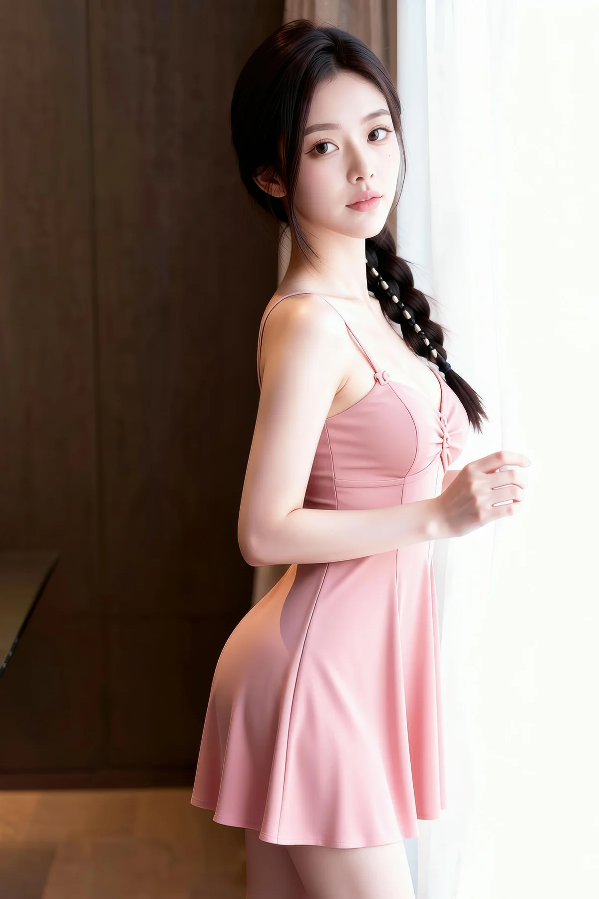 AIG  No.372 熙蕾学姐粉色连衣裙 - 73