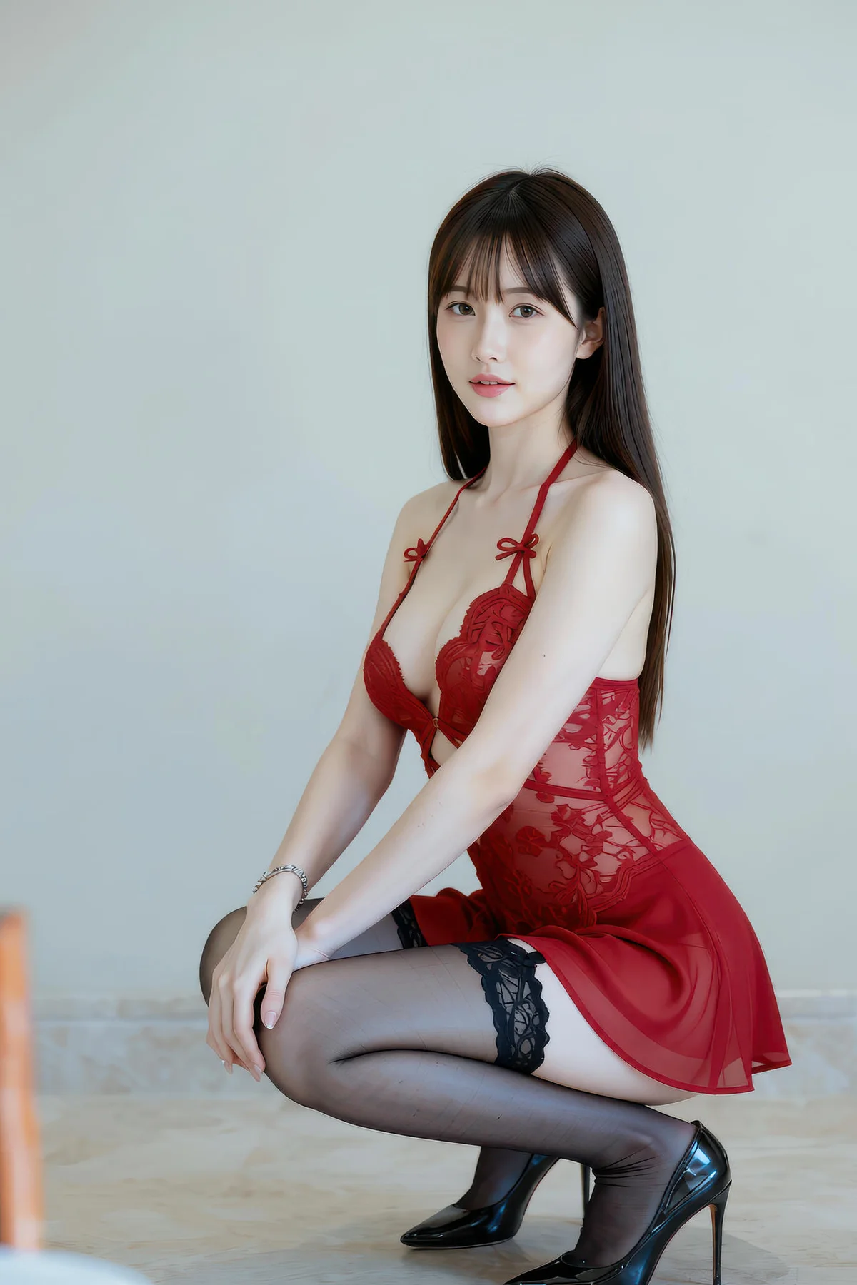 AIG  No.376 婉婉红蕾丝短裙爆乳 - 27