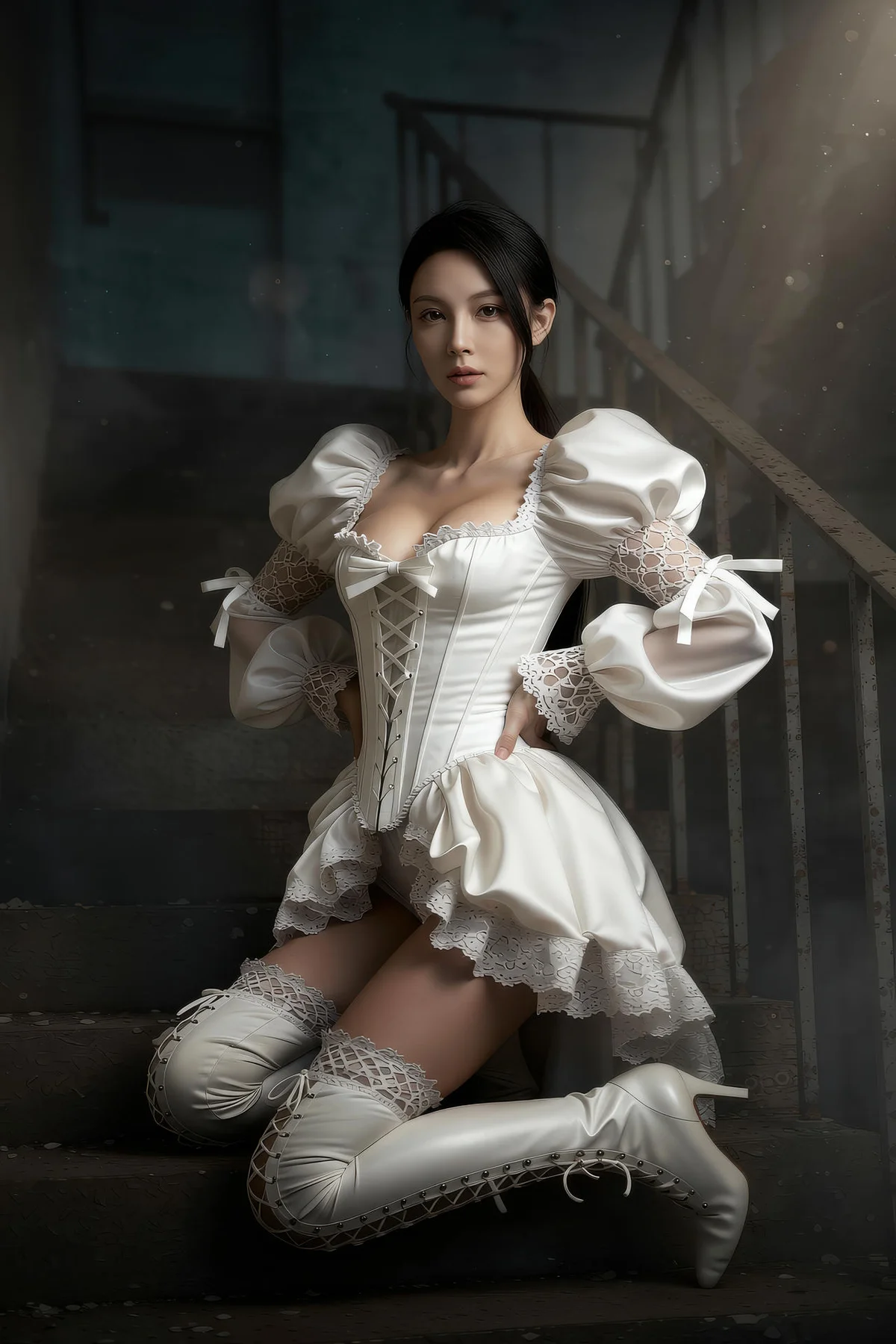 AIG  No.378 柒琪喵爆乳白色礼服 - 31
