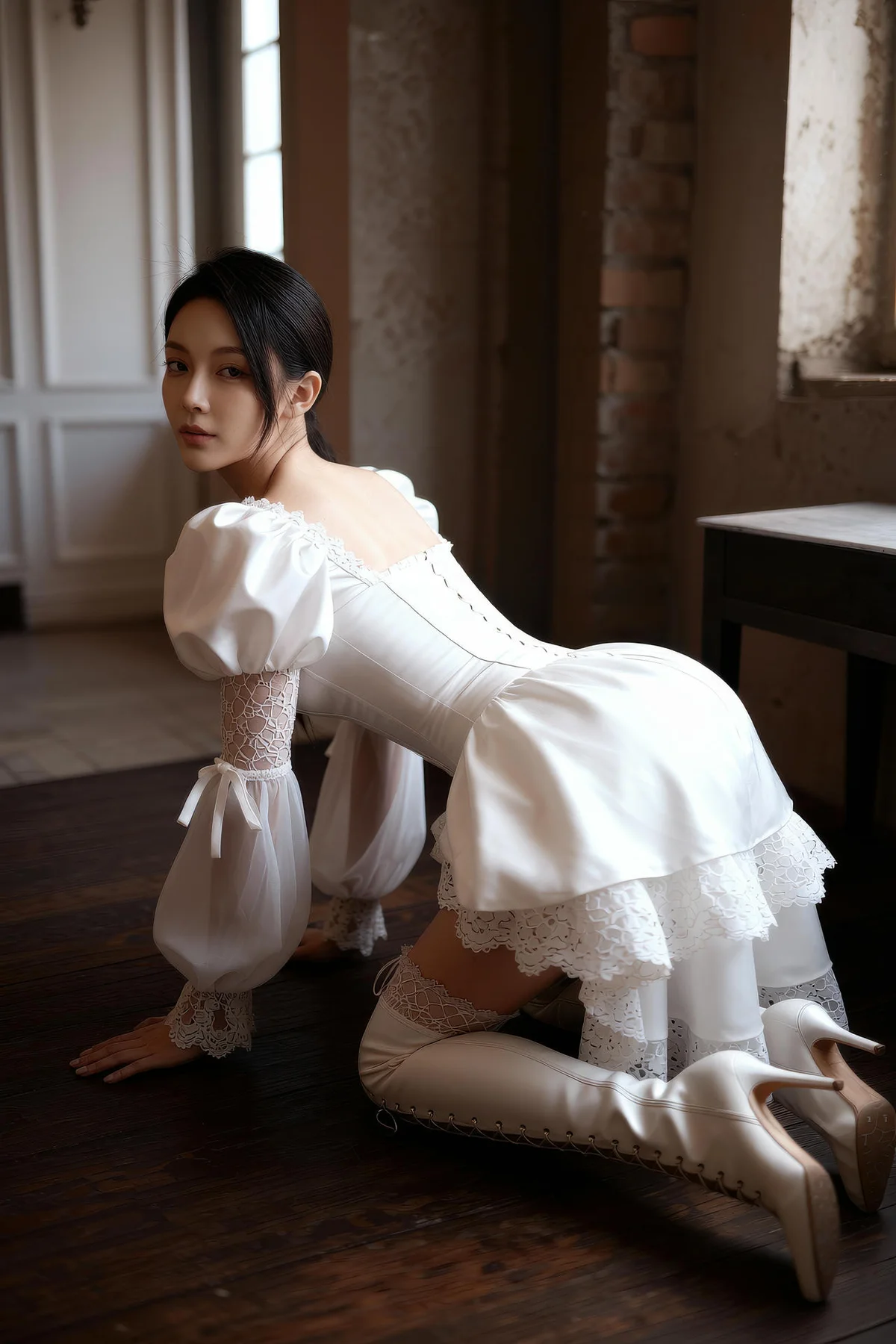 AIG  No.378 柒琪喵爆乳白色礼服 - 55