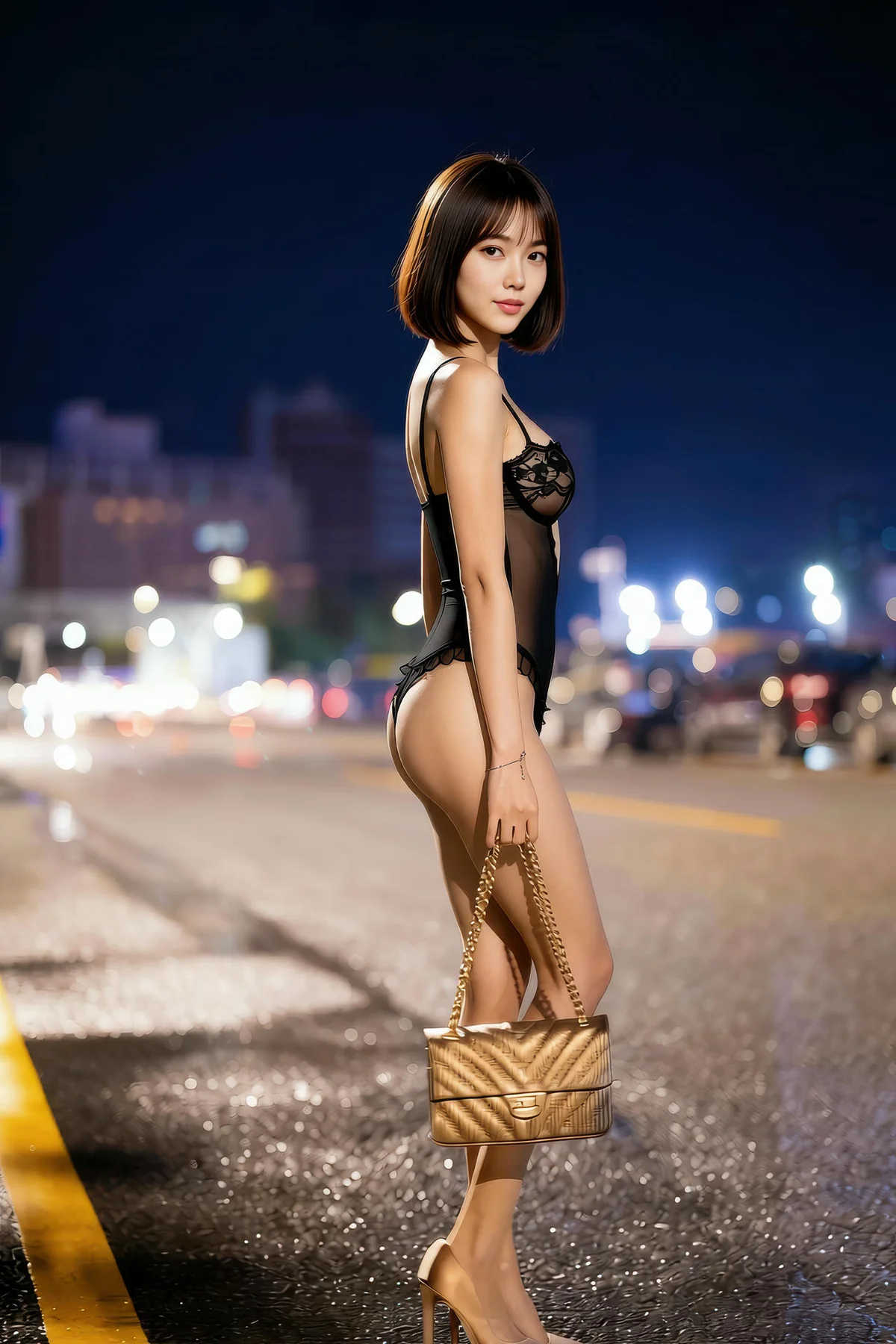 AIG  No.386 小乔性感黑色连体衣 - 42