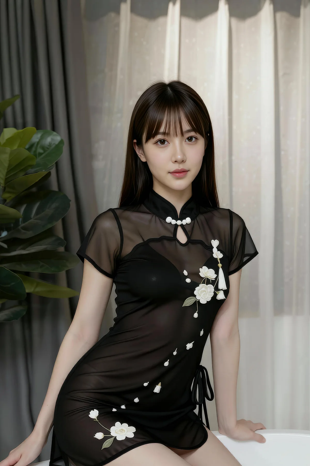 AIG  No.399 婉婉黑色旗袍透视 - 17