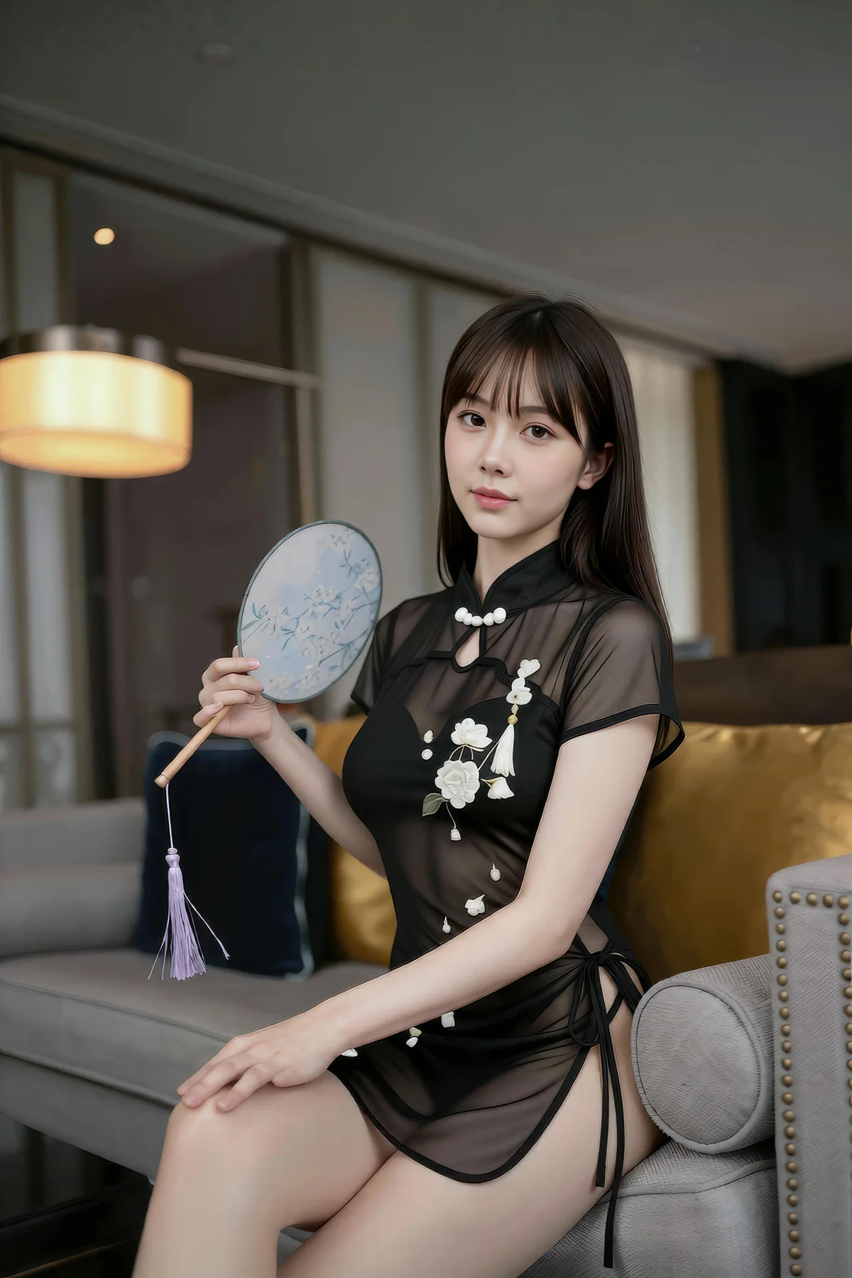 AIG  No.399 婉婉黑色旗袍透视 - 35