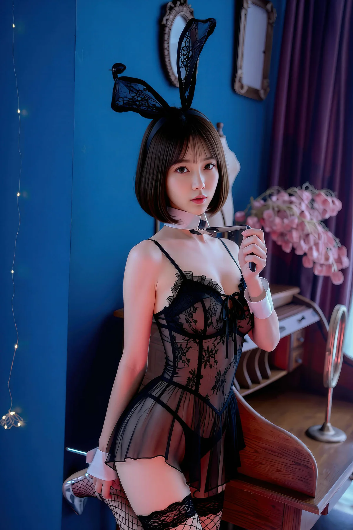 AIG  No.406 小乔蕾丝内衣网袜 - 15