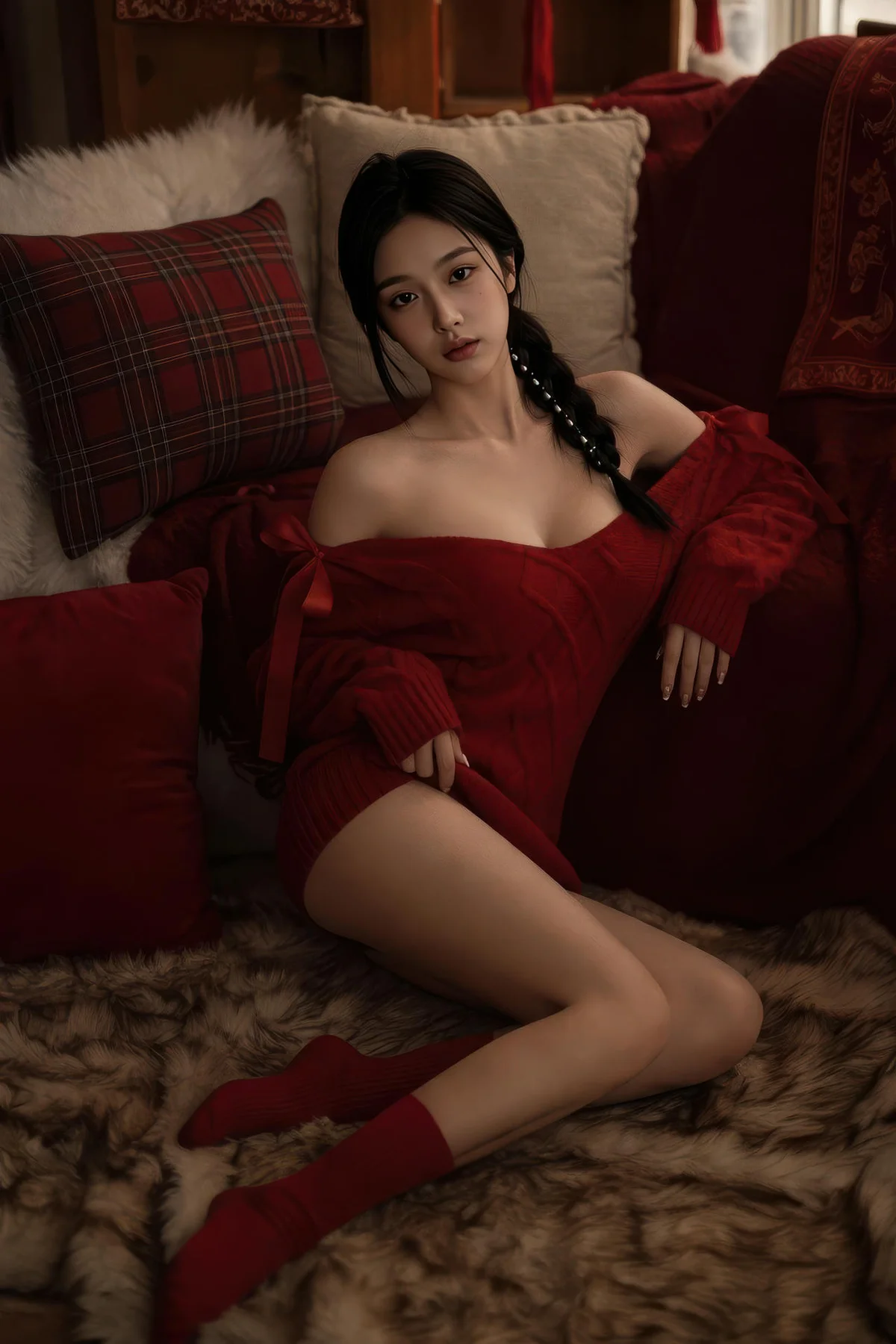 AIG  No.435 熙蕾学姐红色紧身爆乳 - 37