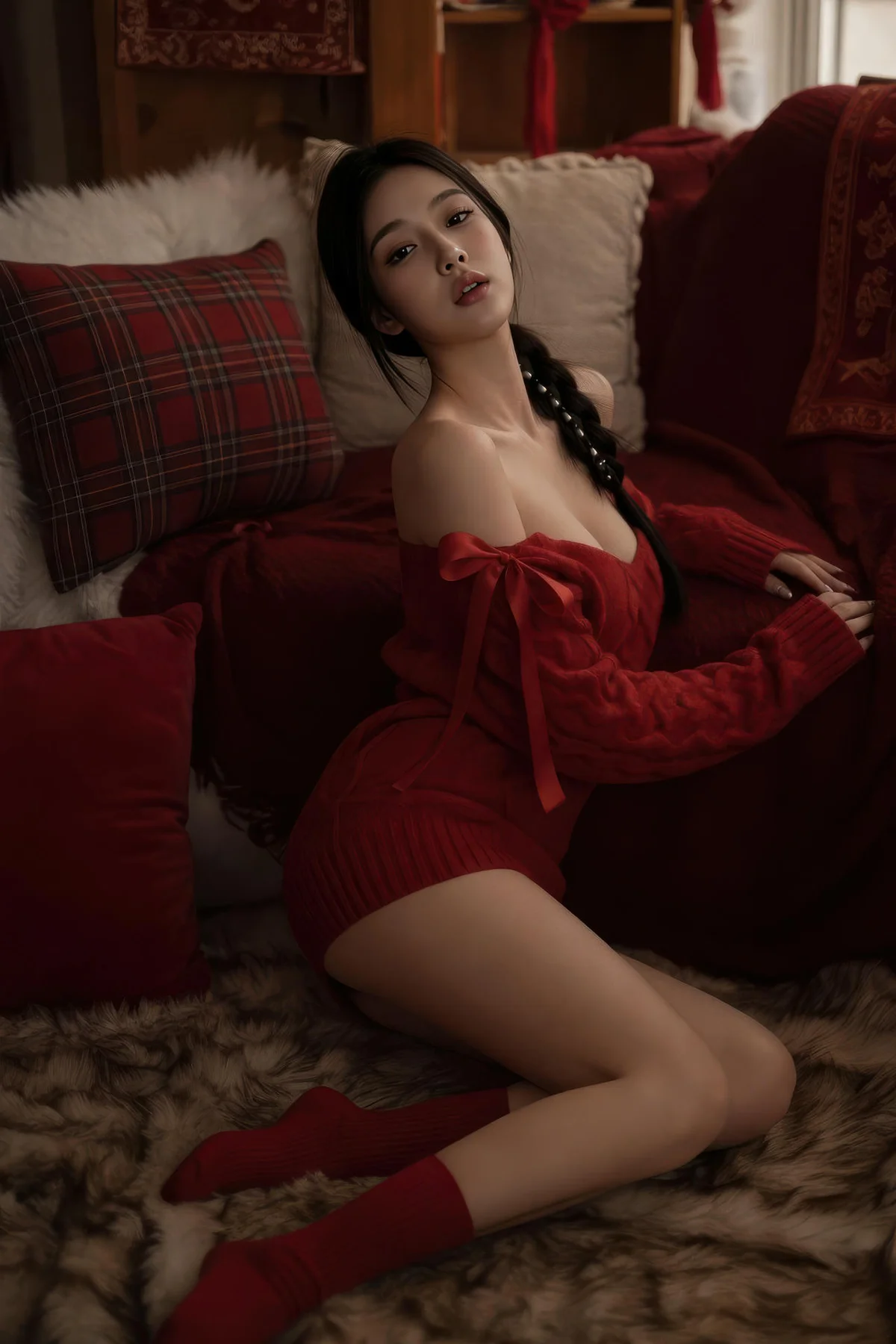 AIG  No.435 熙蕾学姐红色紧身爆乳 - 40