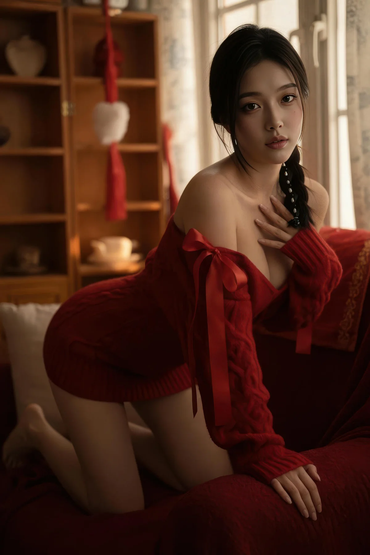 AIG  No.435 熙蕾学姐红色紧身爆乳 - 45