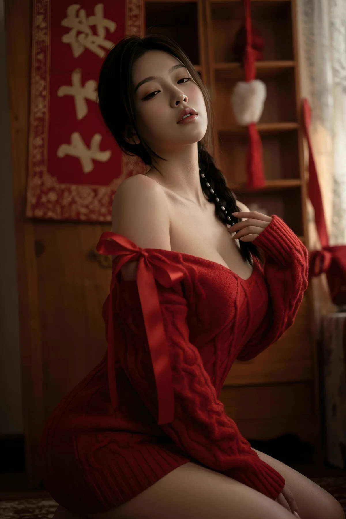 AIG  No.435 熙蕾学姐红色紧身爆乳 - 46