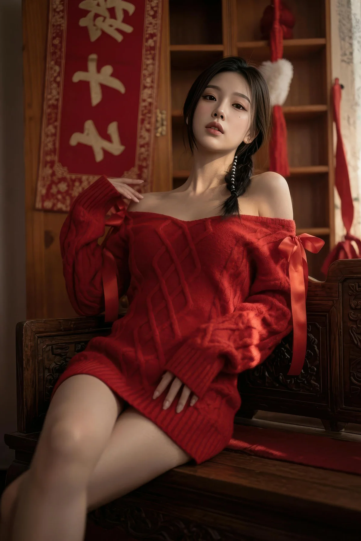 AIG  No.435 熙蕾学姐红色紧身爆乳 - 47