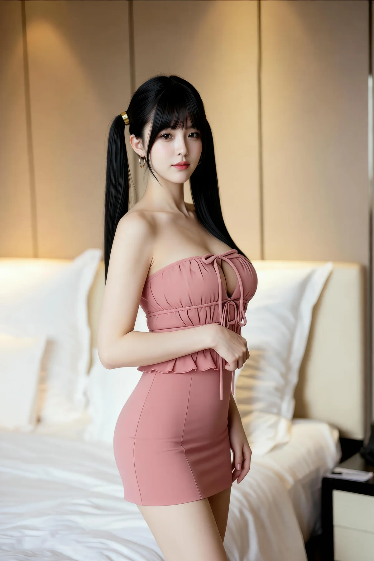 AIG  No.441 柚柚sasa粉色爆乳紧身裙 - 39