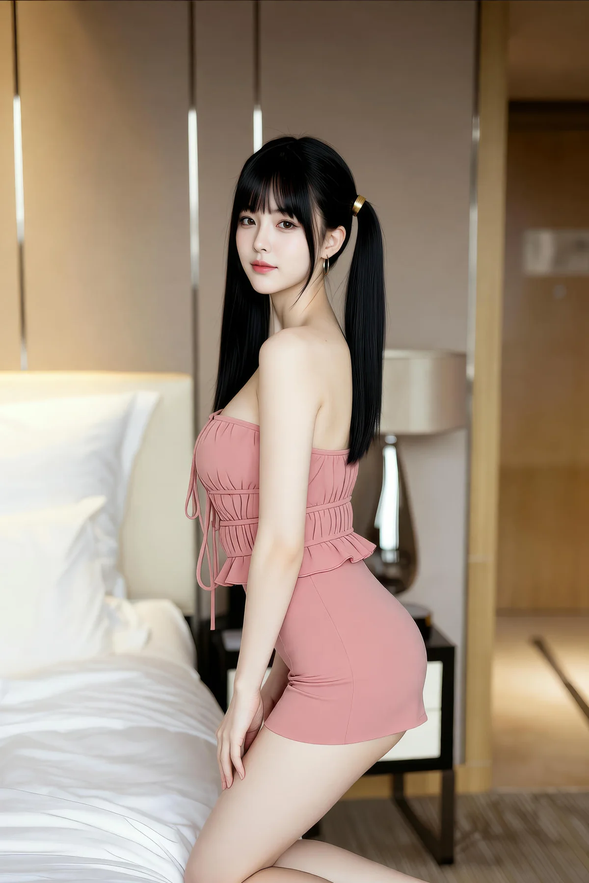 AIG  No.441 柚柚sasa粉色爆乳紧身裙 - 51