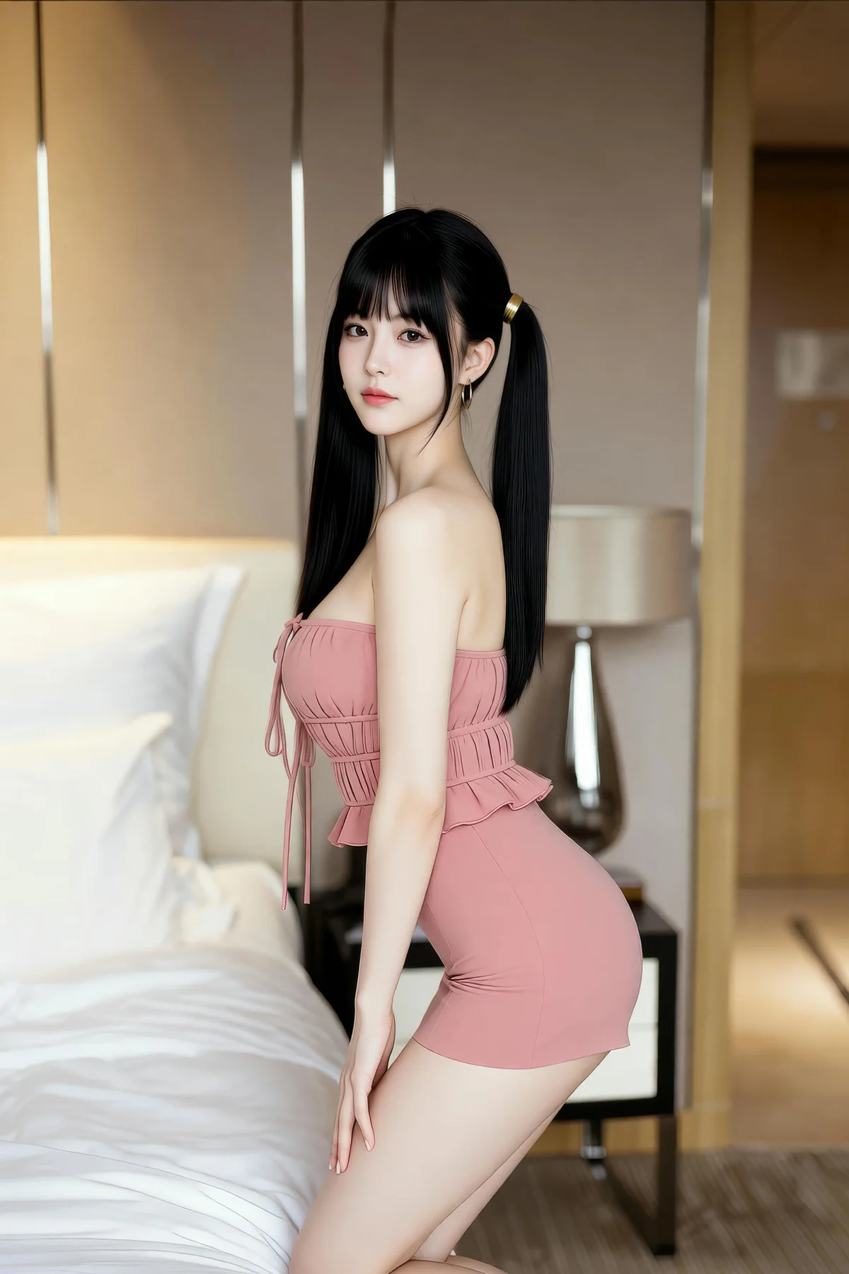 AIG  No.441 柚柚sasa粉色爆乳紧身裙 - 52