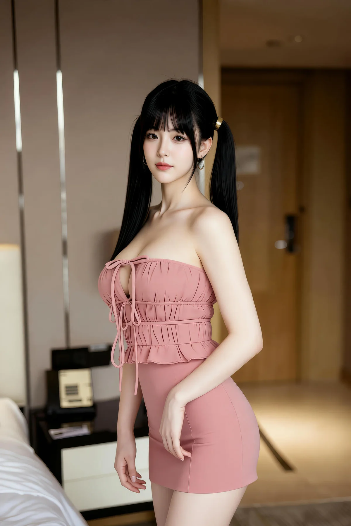AIG  No.441 柚柚sasa粉色爆乳紧身裙 - 53