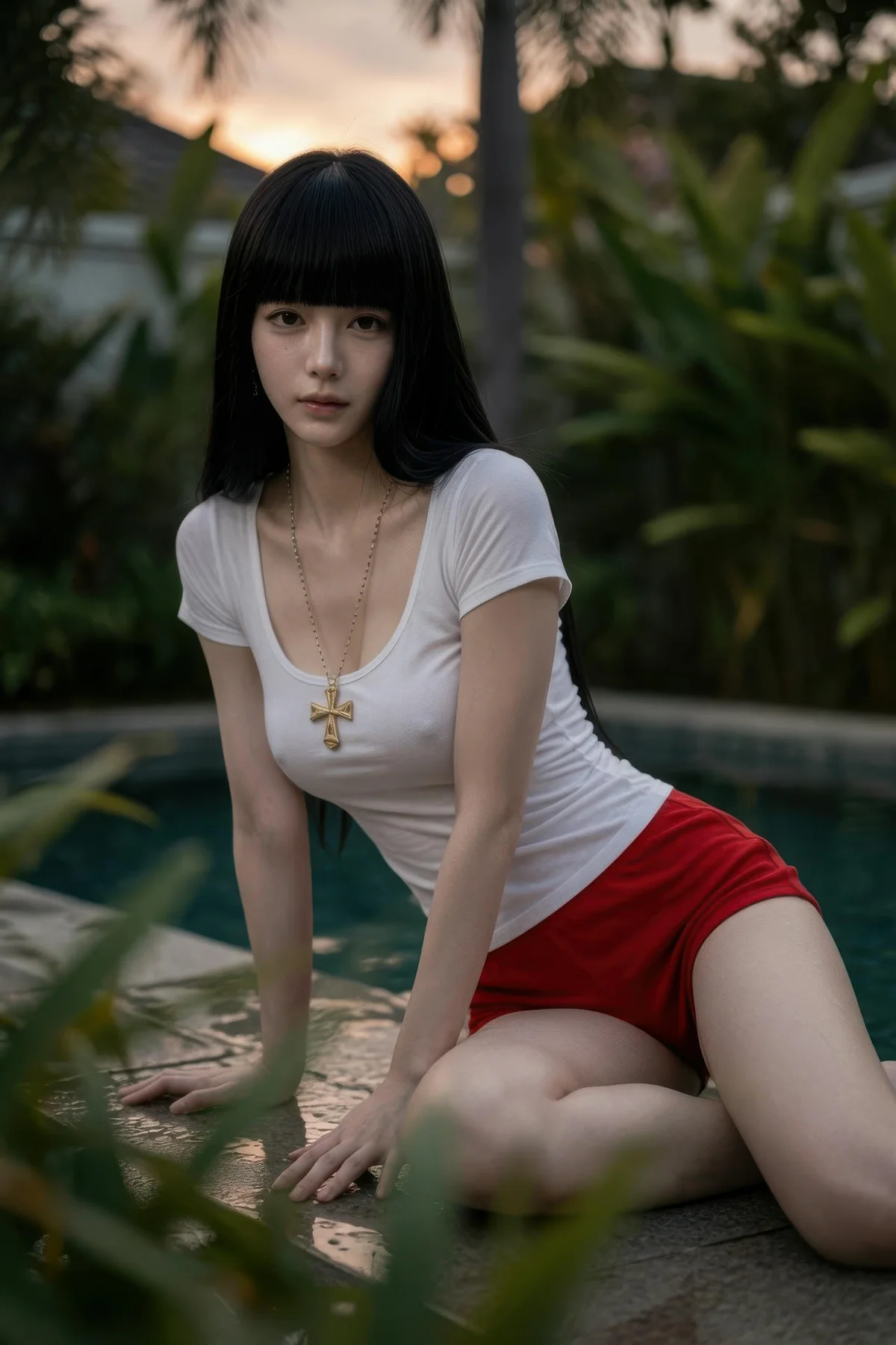 AIG  No.454 九歌lina红色短裤个性美女 - 11