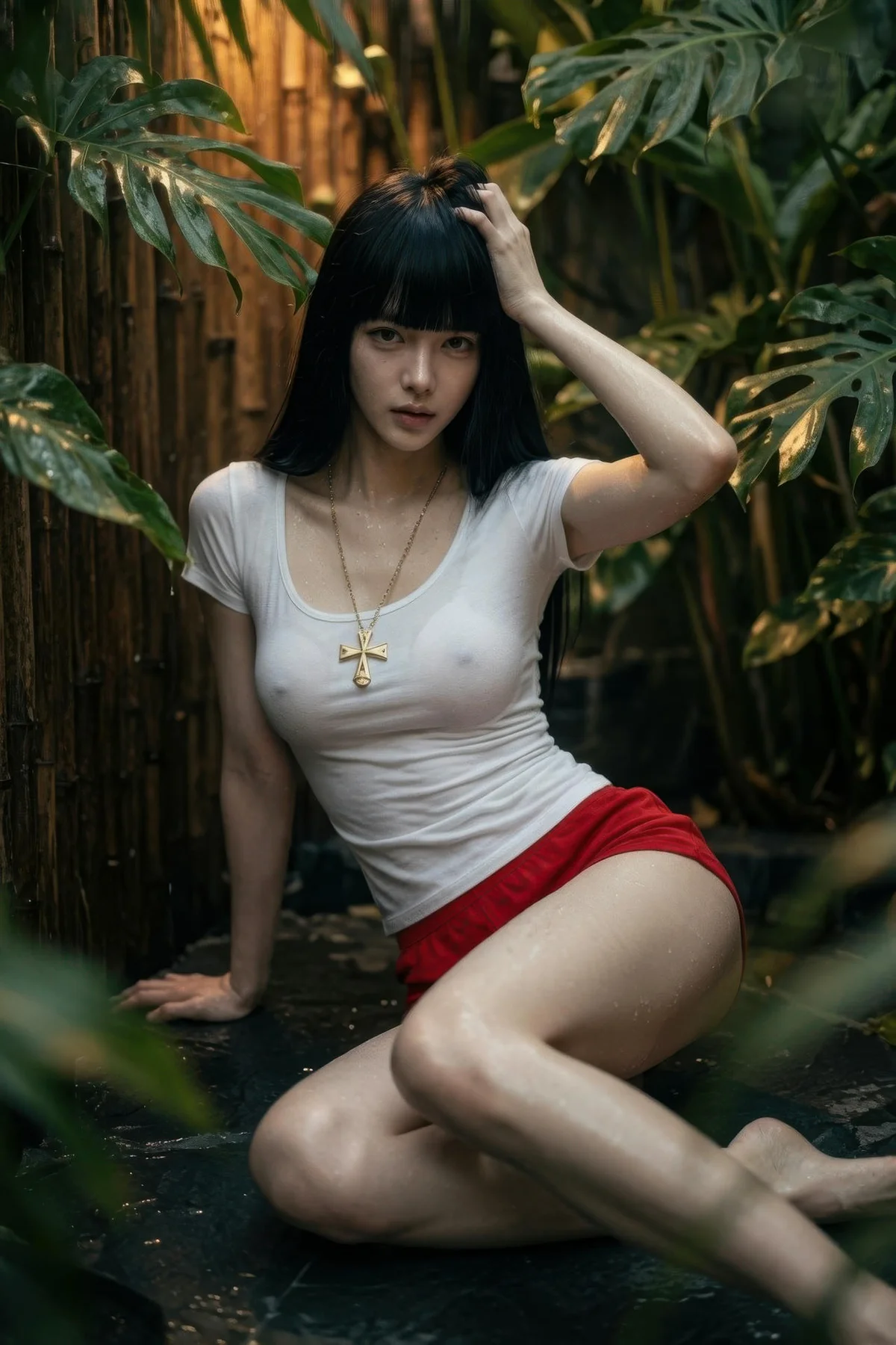 AIG  No.454 九歌lina红色短裤个性美女 - 13