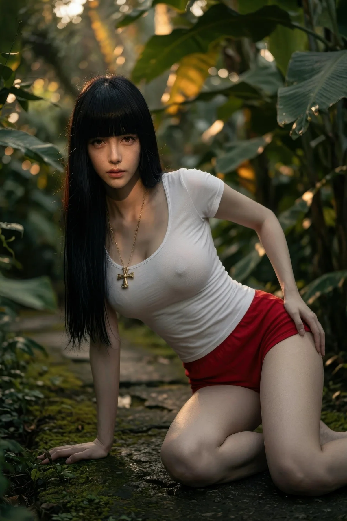 AIG  No.454 九歌lina红色短裤个性美女 - 36