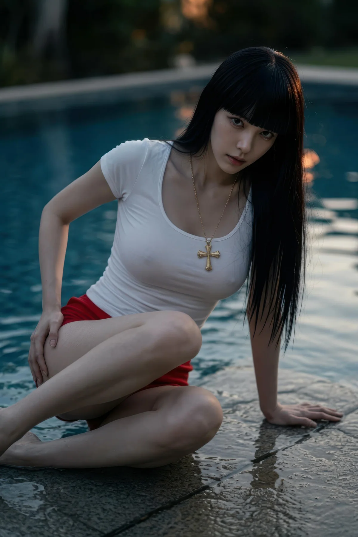AIG  No.454 九歌lina红色短裤个性美女 - 52