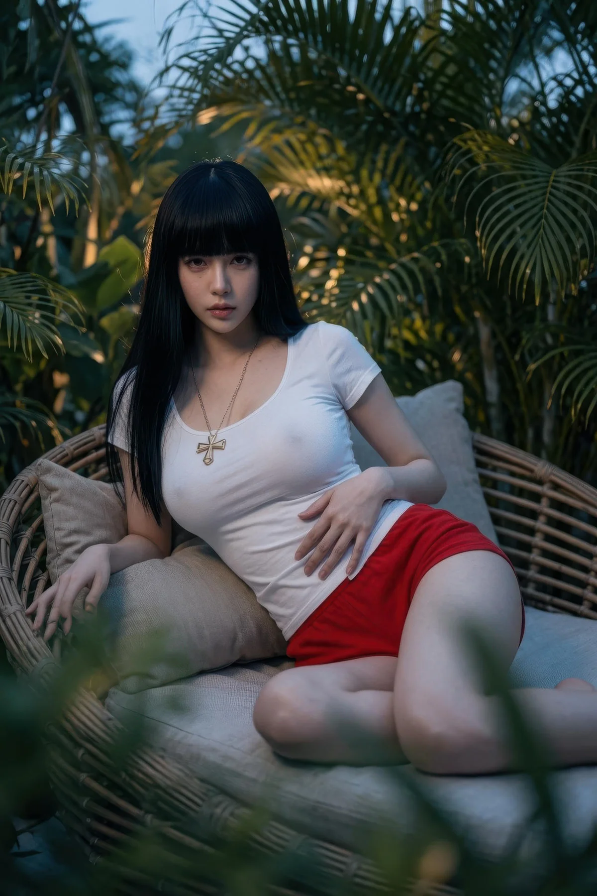 AIG  No.454 九歌lina红色短裤个性美女 - 75
