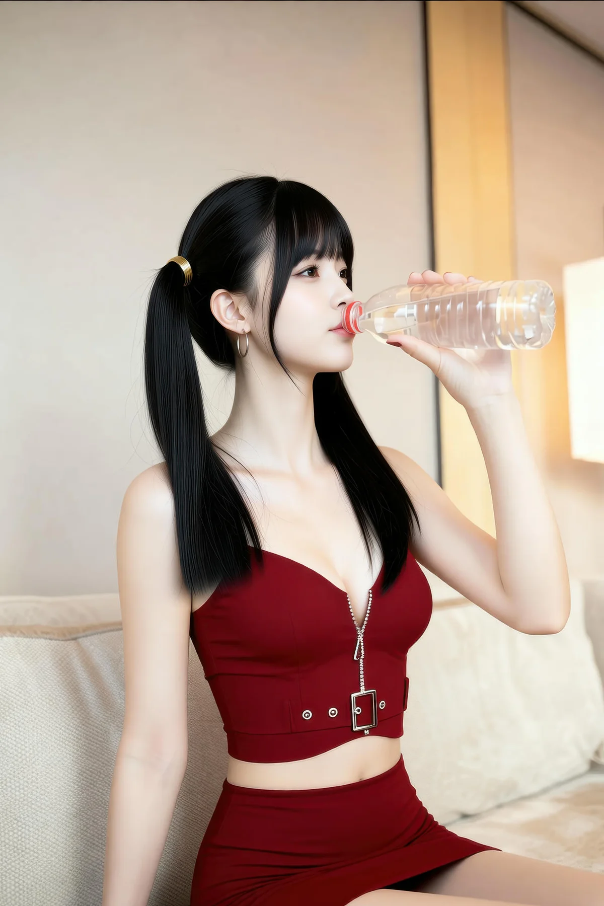 AIG  No.458 柚柚sasa红色短裙酥胸 - 51