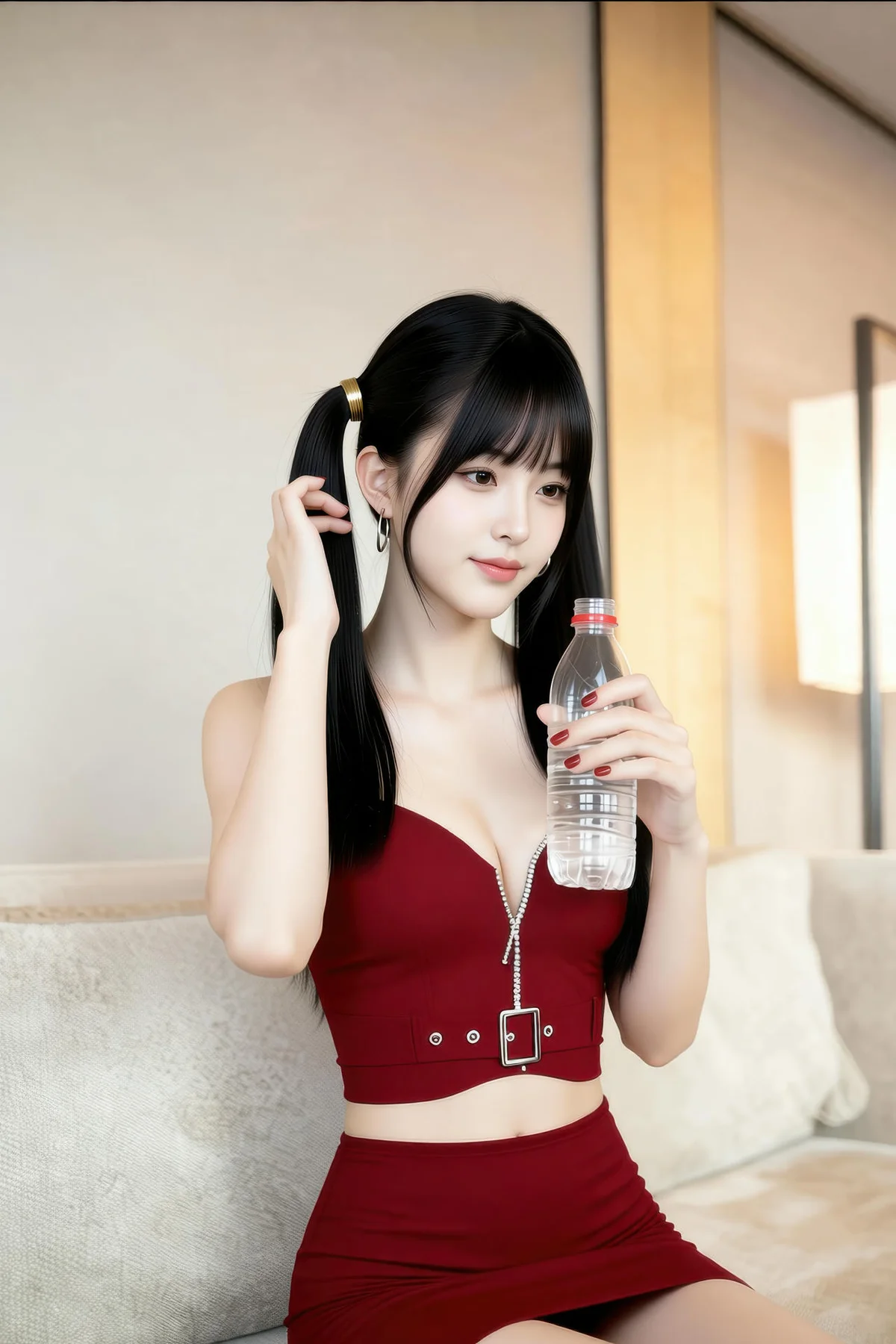 AIG  No.458 柚柚sasa红色短裙酥胸 - 52