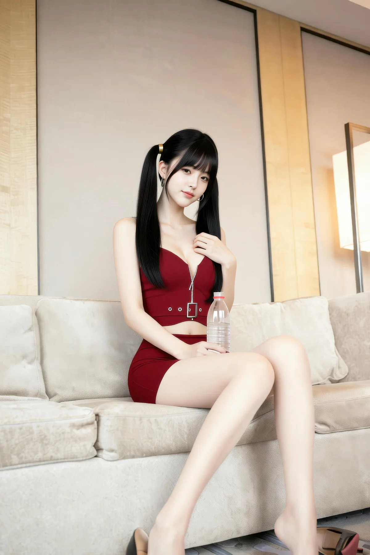 AIG  No.458 柚柚sasa红色短裙酥胸 - 54