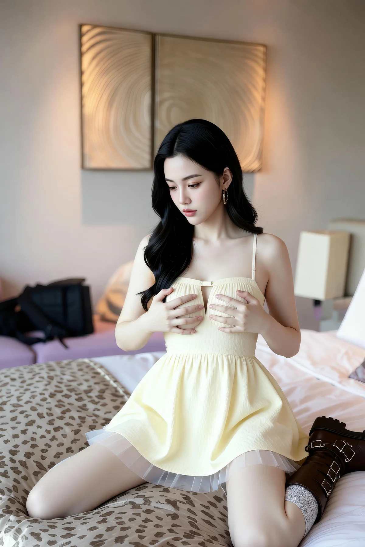 AIG  No.469 乐瑶黄色抹胸短裙 - 46