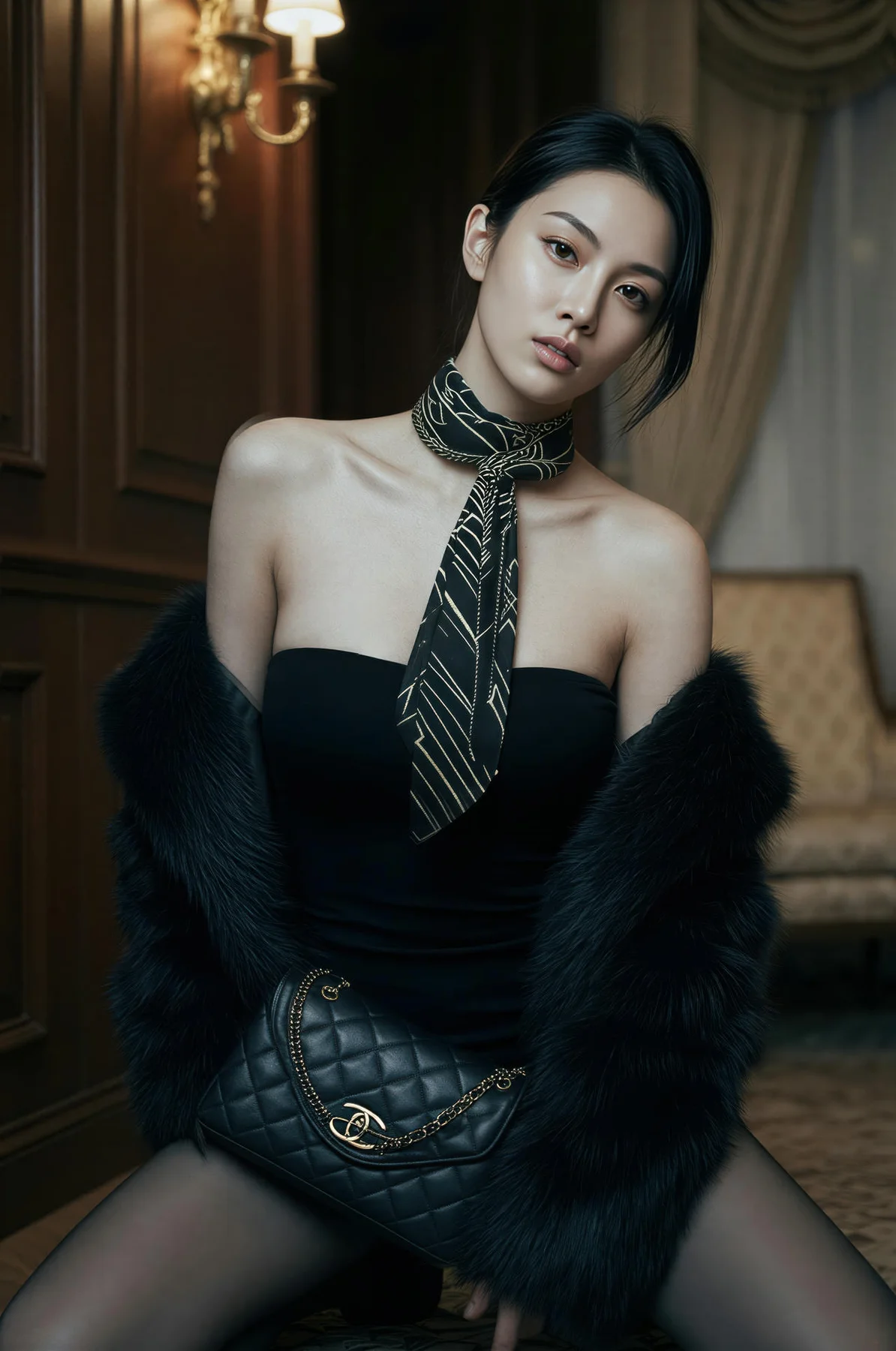 AIG  No.476 柒琪喵香肩黑丝写真 - 11