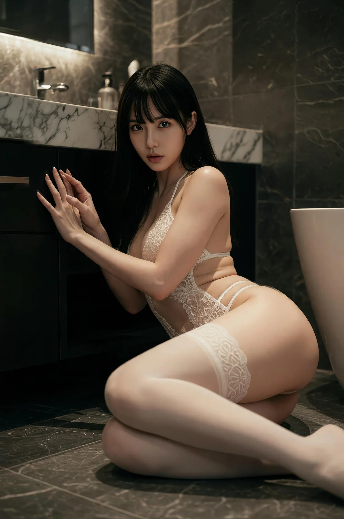 AIG  No.513 芭喜mila白色情趣连体衣 - 34
