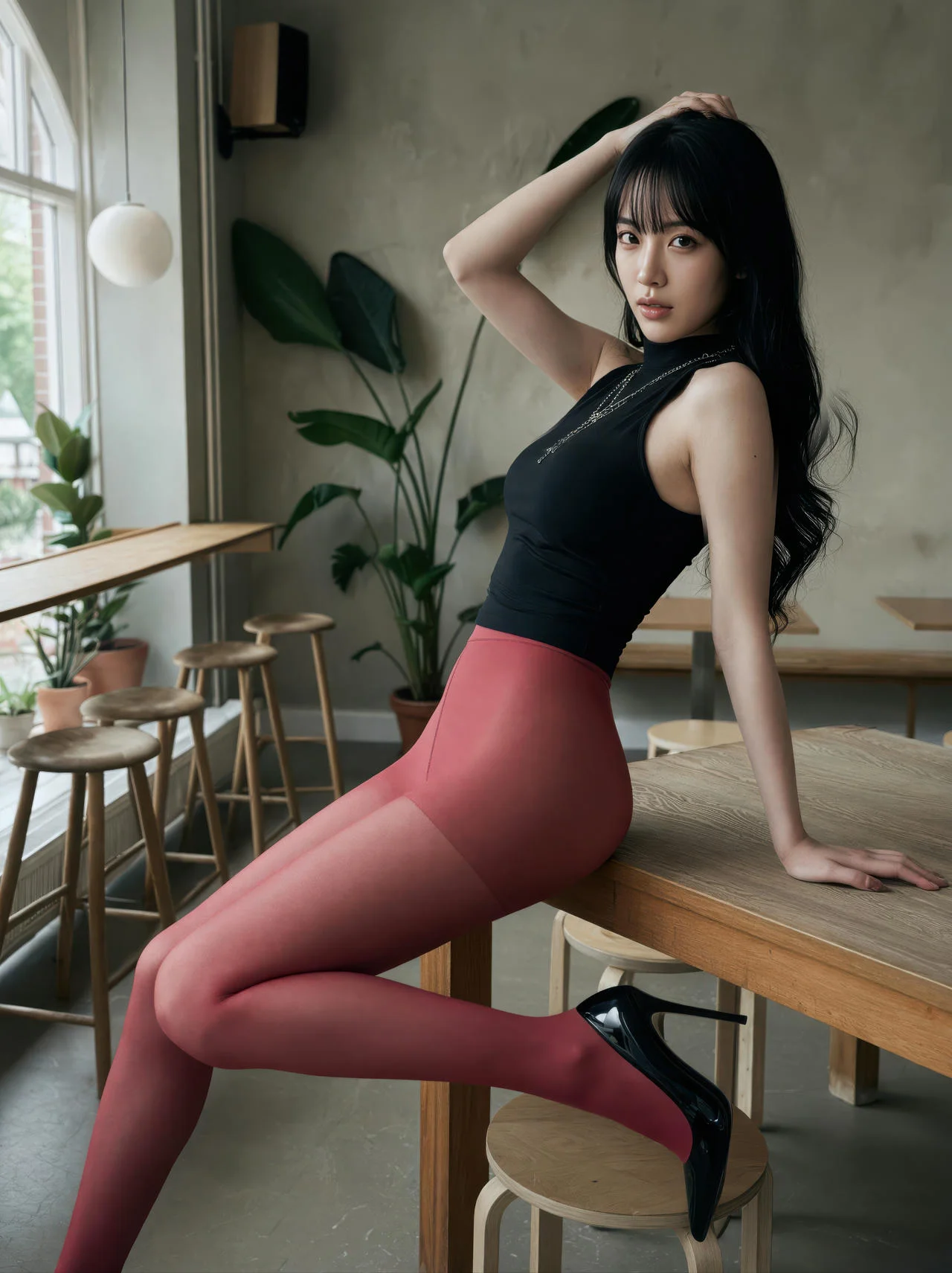 AIG  No.550 芭喜mila地铁红色丝袜 - 58